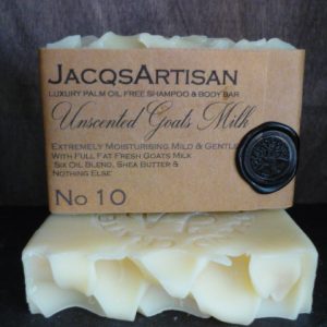 No. 10 Fresh Full Fat Unscented Goats Milk Soap Bar