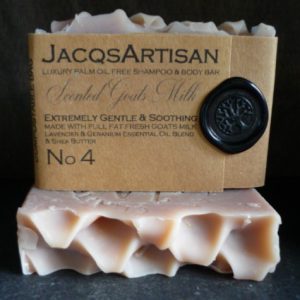 No. 4 Fragranced Fresh full fat Goats Milk soap bar